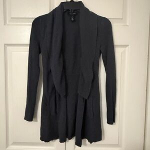 White House Black Market Charcoal Cardigan Sweater
